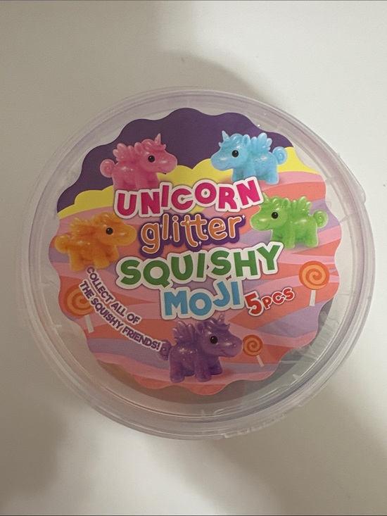 unbranded Other - Unicorn Glitter Squishy Moji - Assorted Colors (5-Pack)